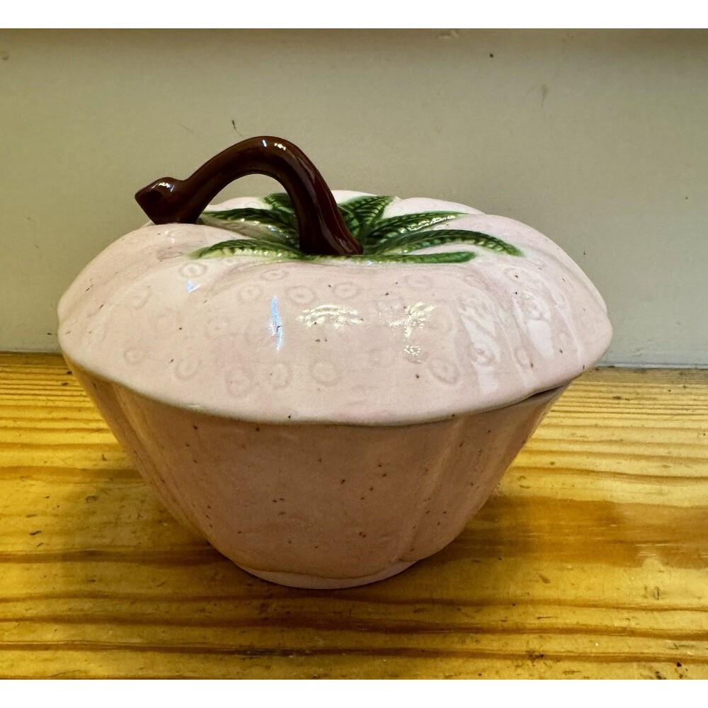 Vintage Valley Vista California Strawberry Cookie Jar Covered Bowl 1310 MCM